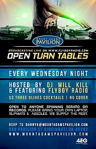 NEW Open Turn Table Wednesdays- Broadcasting Live From Mt. Adams Pavili